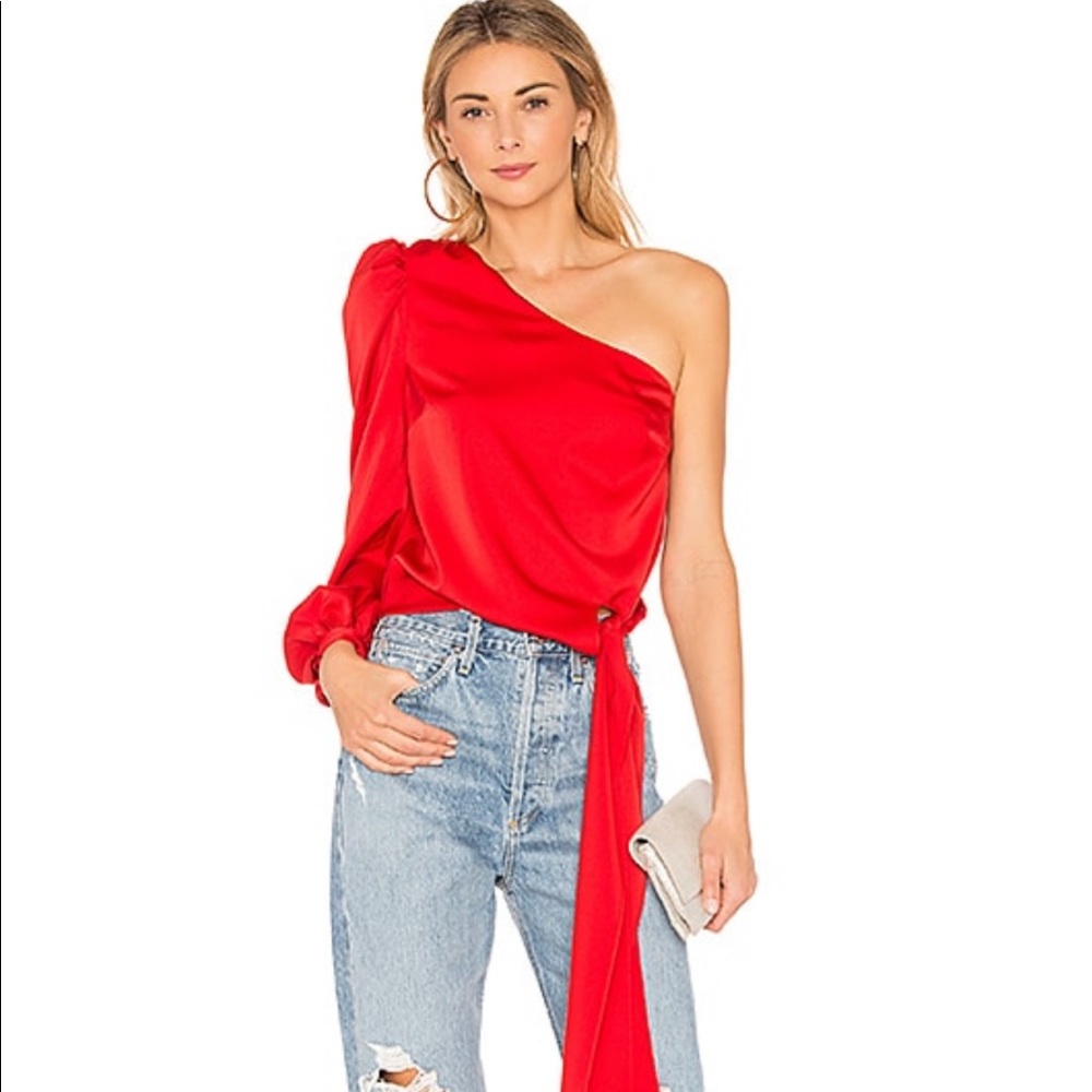 Lovers and Friends Off the shoulder blouse in Red, XS